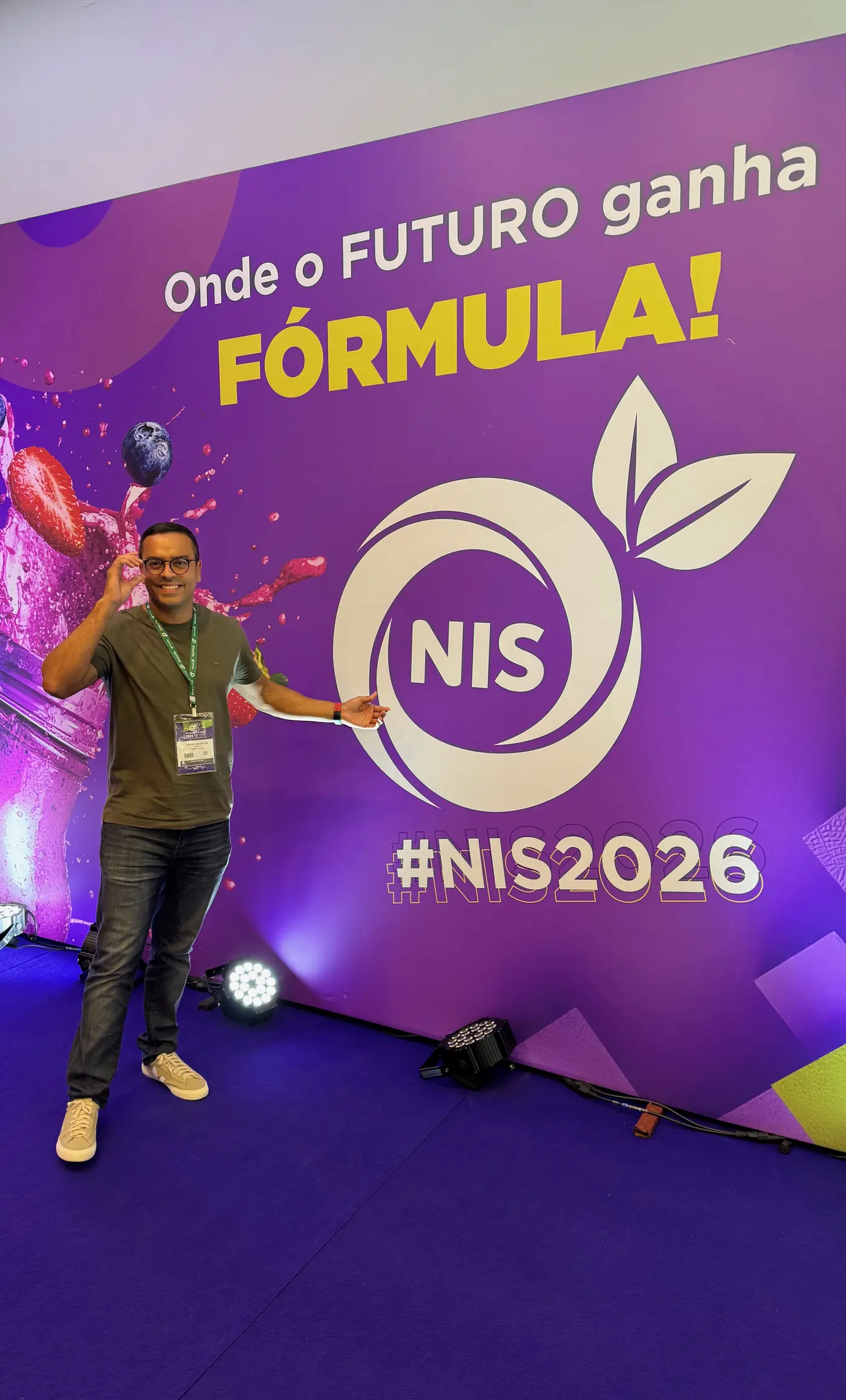 André Velasquez na Natural Ingredients Summit, NIS 2026, feira de ingredientes e suplementos